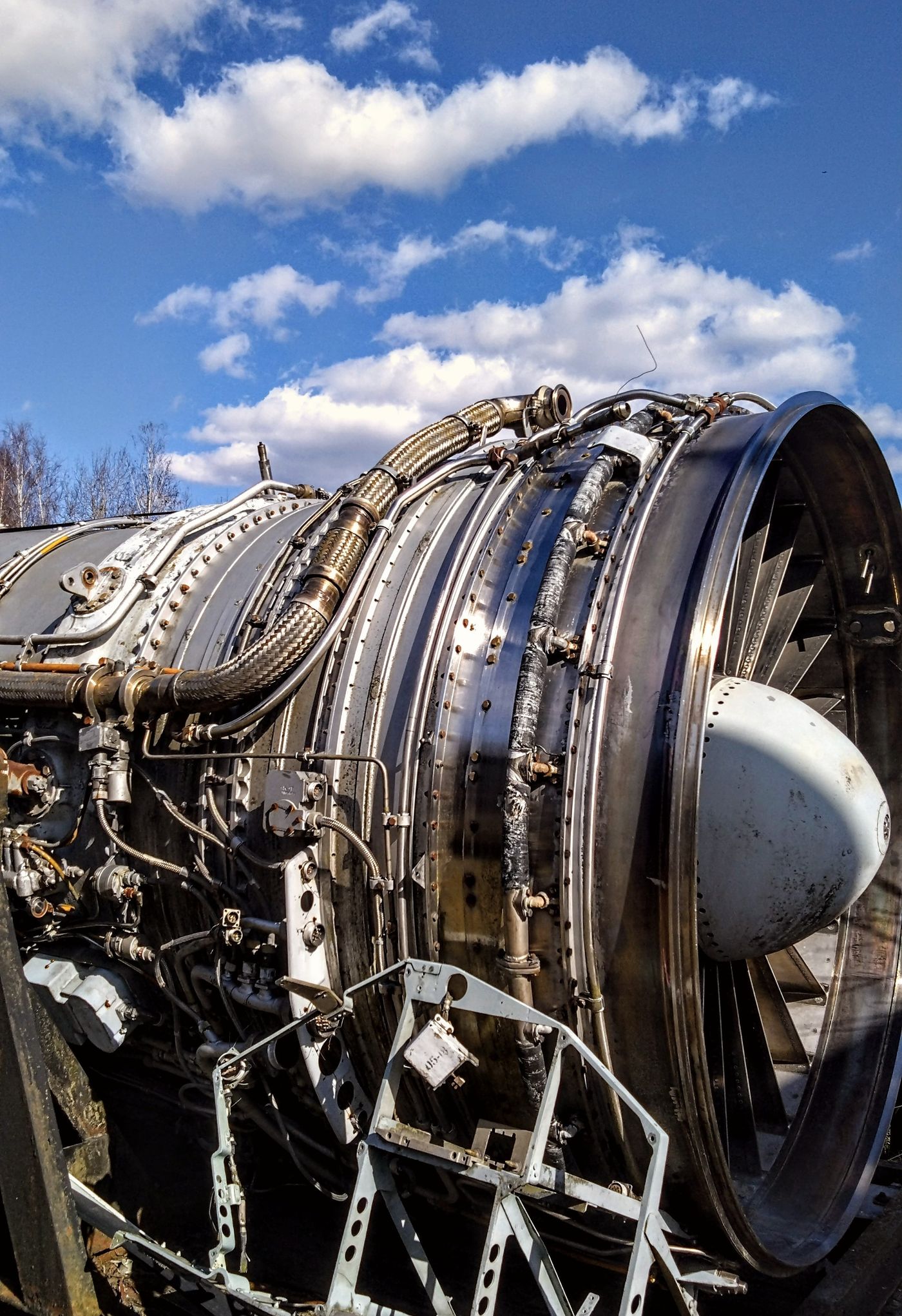 A jet engine, close up — aircraft powerplant engineering